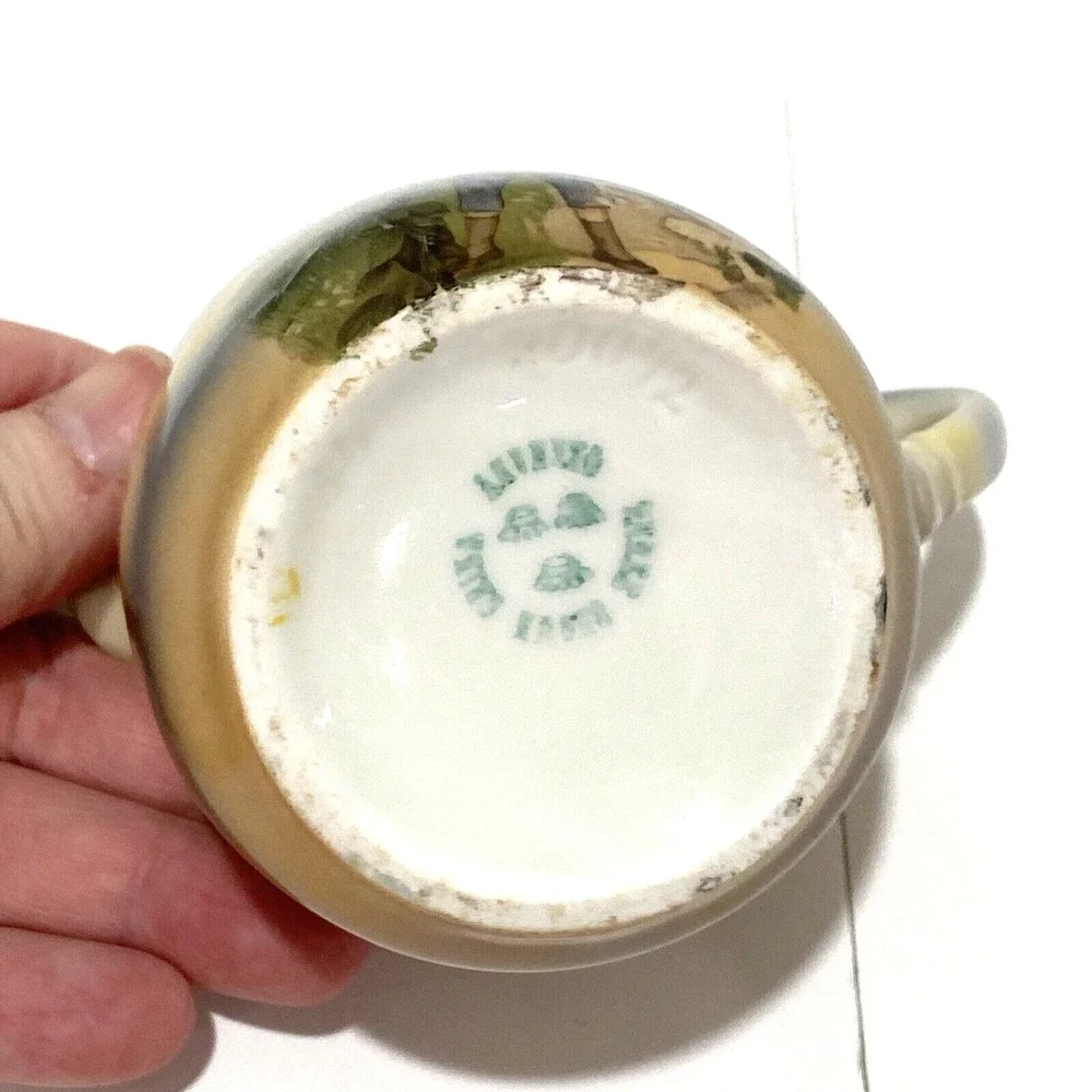 Antique Jack & the Beanstalk creamer 1910's by Three Crown China in Germany